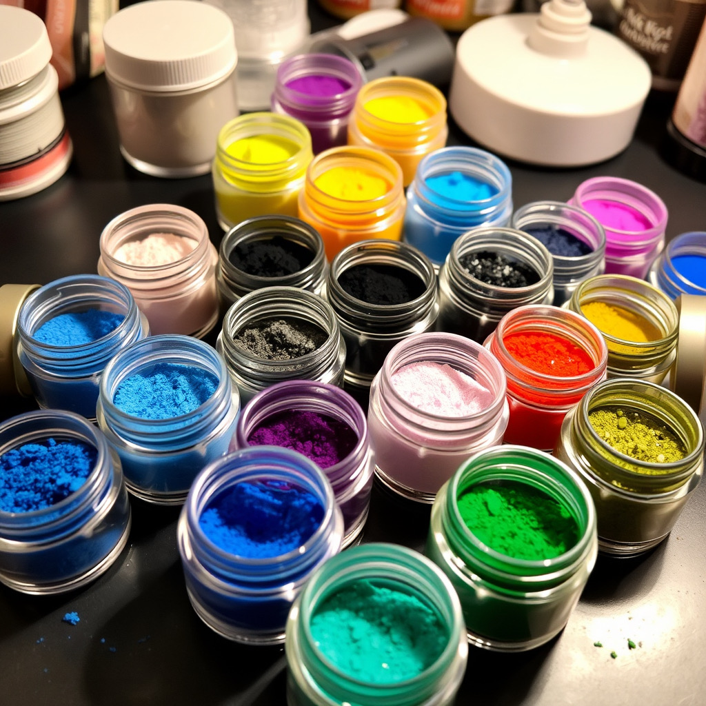 Mica, Glitters & pigments
